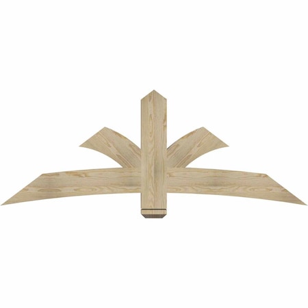Ekena Millwork Davenport Rough Sawn Timber Gable Bracket, Douglas Fir, 72"W x 27"H x 4"D x 6"F, 9/12 Pitch GBW072X27X0406DAV00RDF